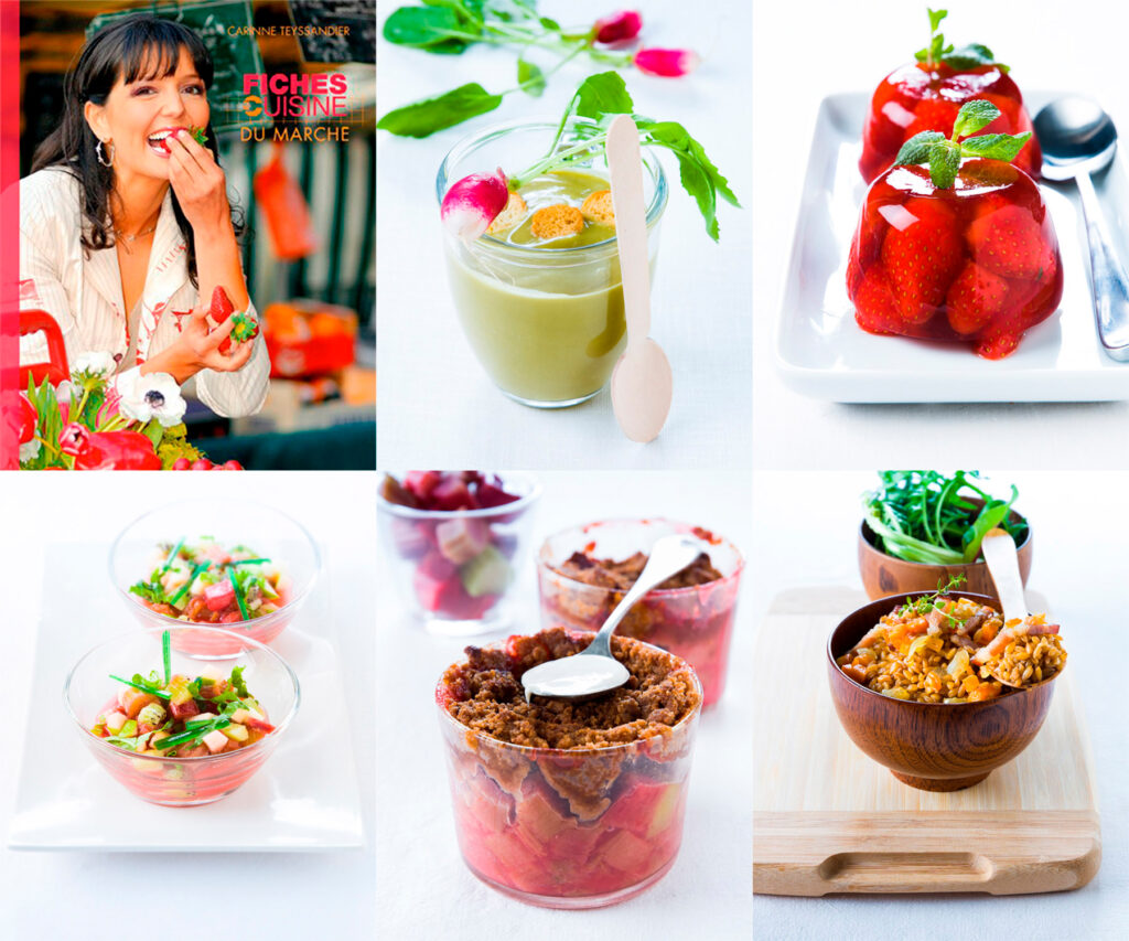 photographe culinaire - Mosaïque d images, pour le livre culinaire de Carinne Teyssandier, la cuisine du marché.