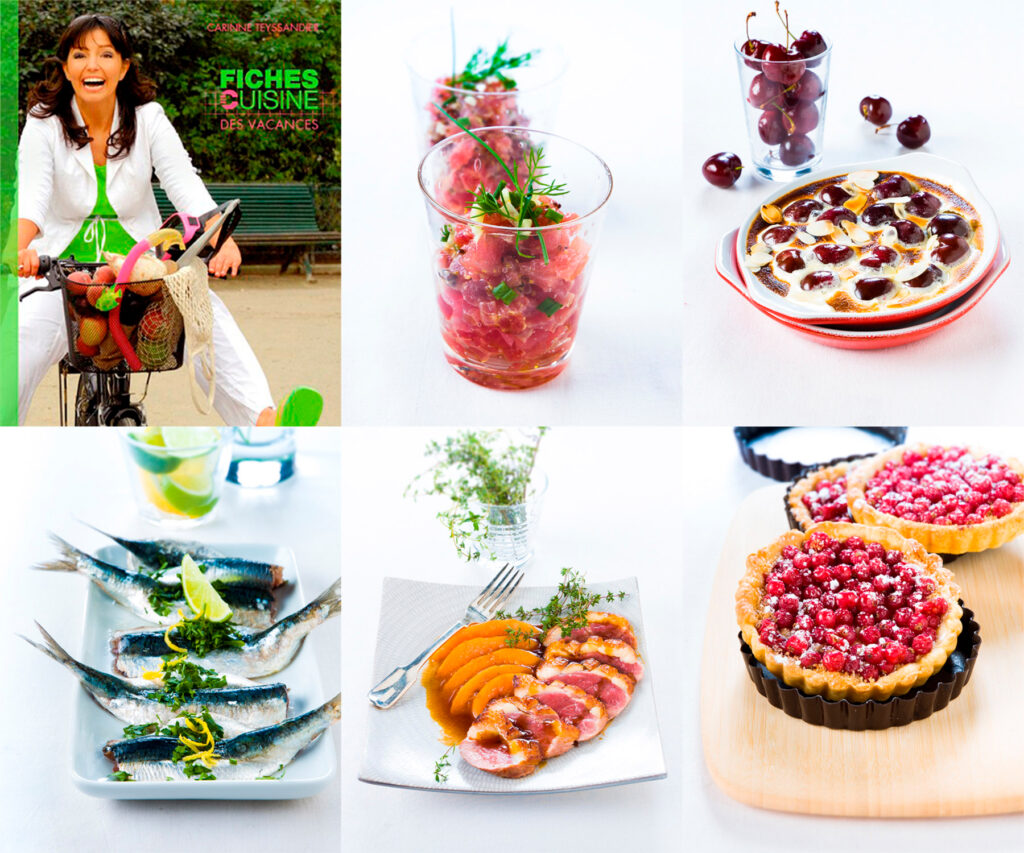 photographe culinaire - Mosaïque d images, pour le livre culinaire de Carinne Teyssandier,la cuisine des vacances.