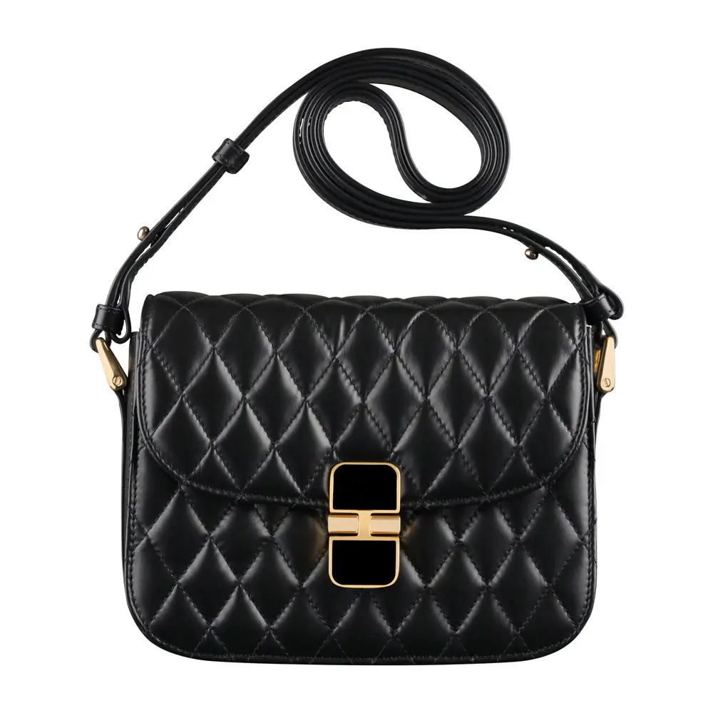 apc sac matelasse noir fermoir dore