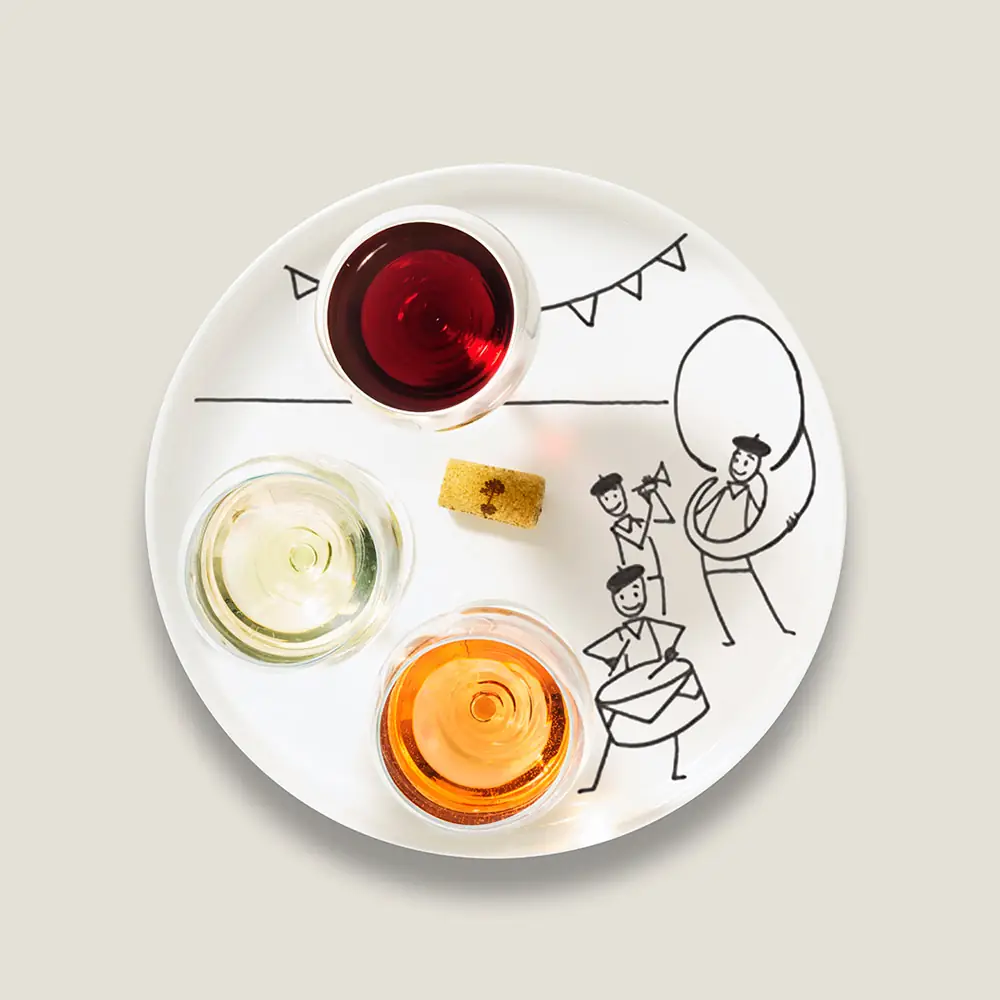 packshot assiette degustation verres qualite landes bordeaux