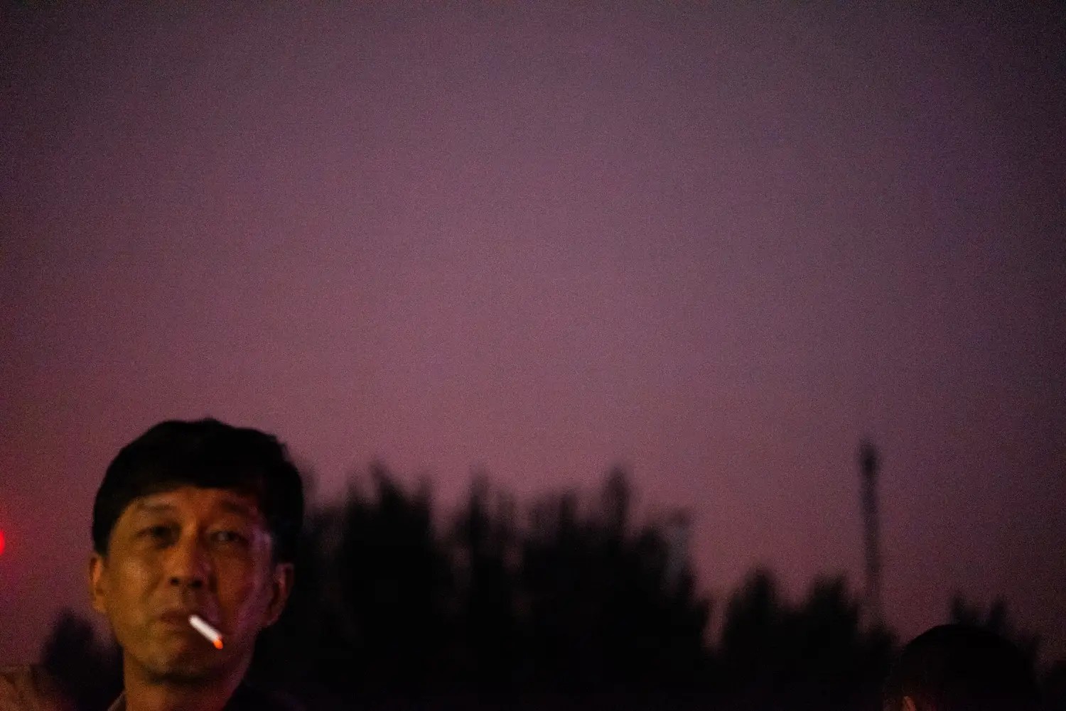 Beijing portrait dusk silhouette urban atmosphere