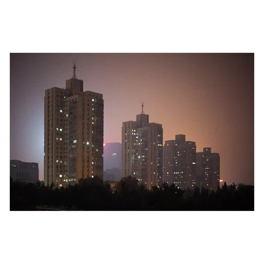 beijing night skyline dusk towers french photographer