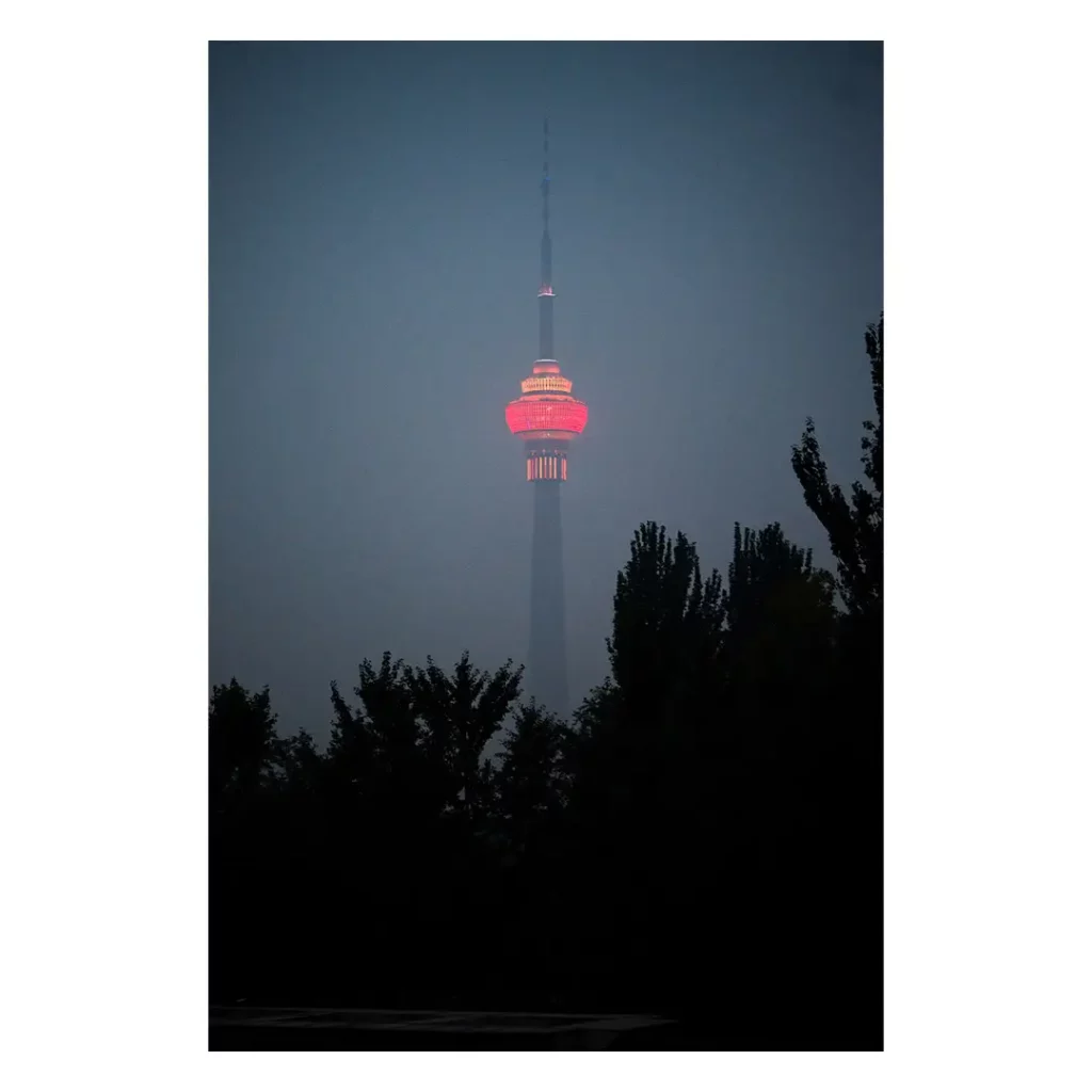 beijing night tower dusk atmospheric french photographer