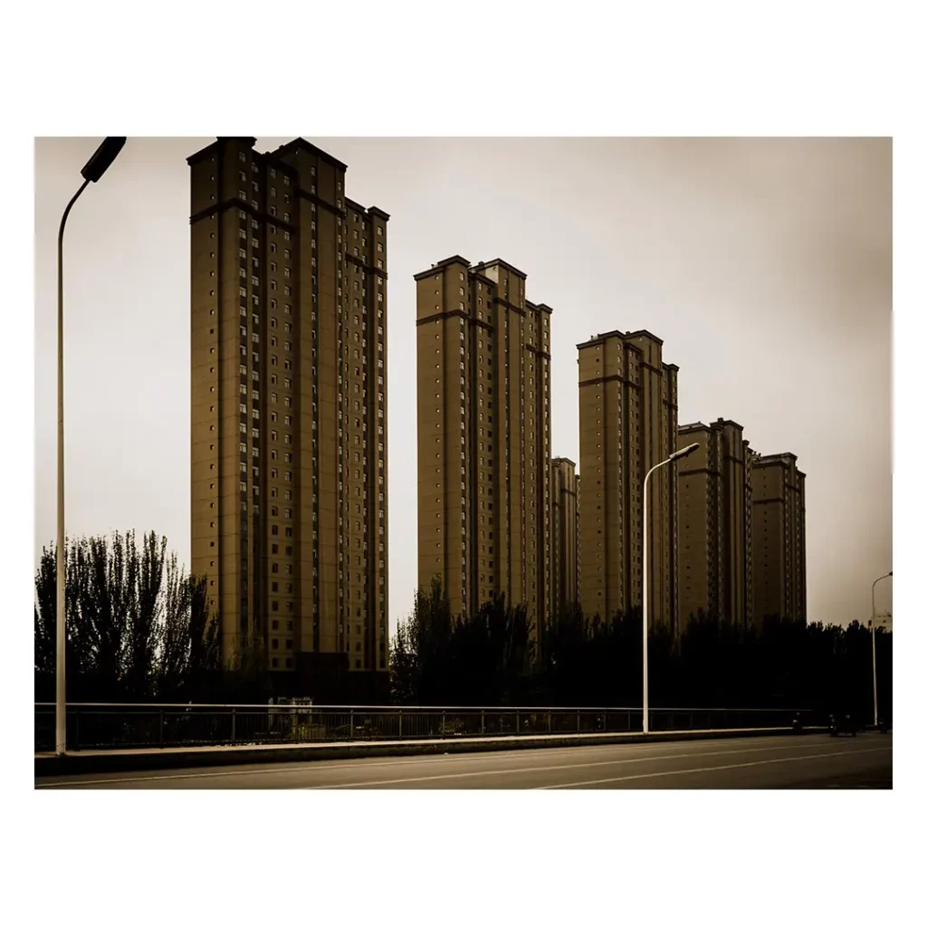beijing night towers silhouette dawn french photographer