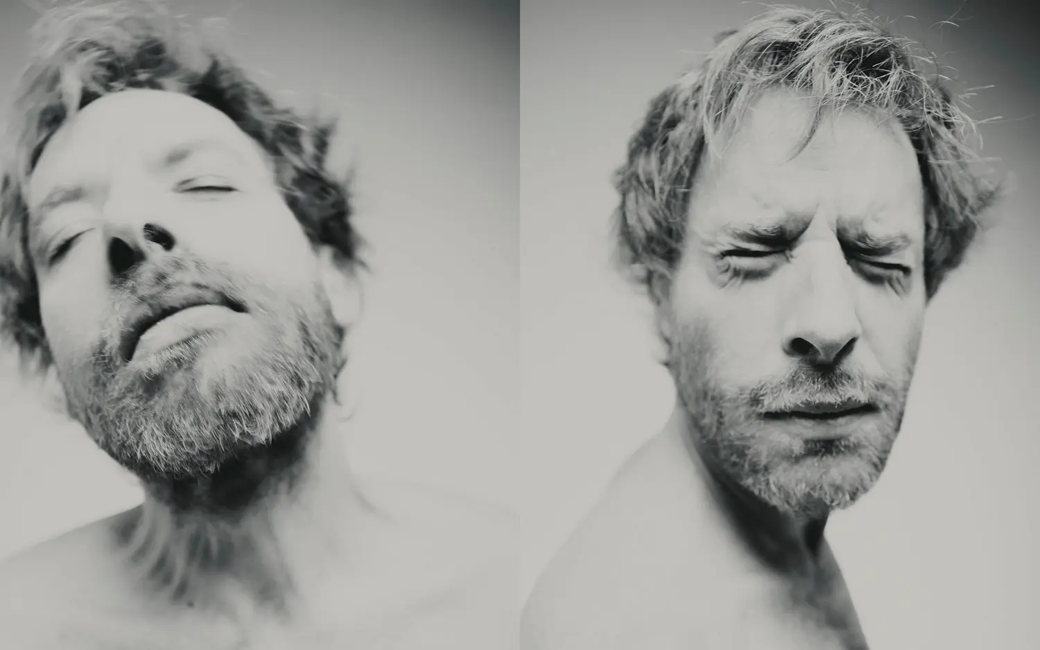 diptyque deux portraits homme barbe photographie artistique studio