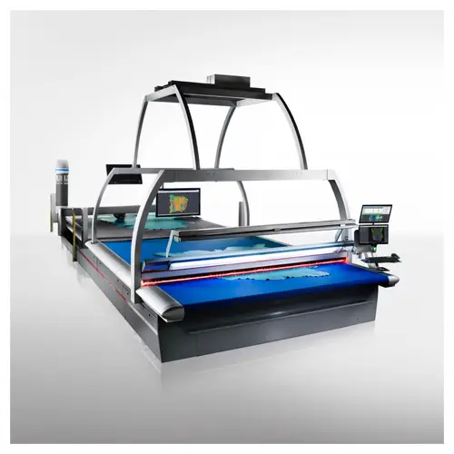 production d'image industrielle, sur une machine haute précision de découpe cuir