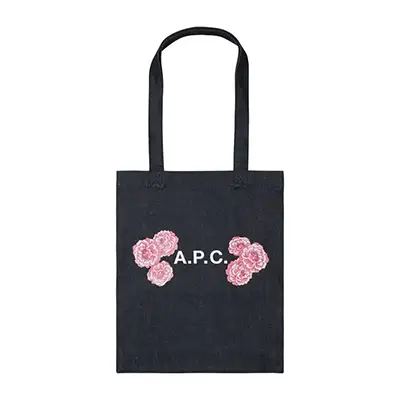 Photographie packshot d’un tote bag, vue face, sur fond blanc, réalisée en studio en Rhône-alpes.