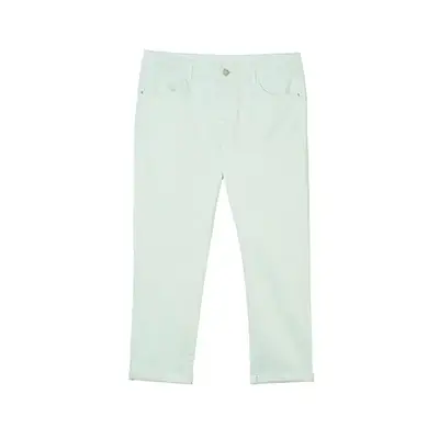 Packshot produit d’un pantalon, vue face, sur fond blanc, en studio photo en Drôme.