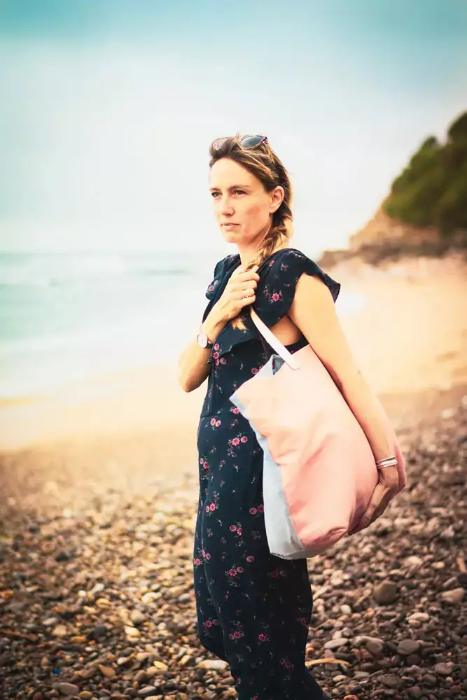 lifestyle createur sac cabas rose plage bordeaux